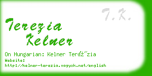 terezia kelner business card